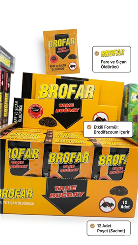 BROFAR TANE BUĞDAY FARE ZEHİRİ  PK:12